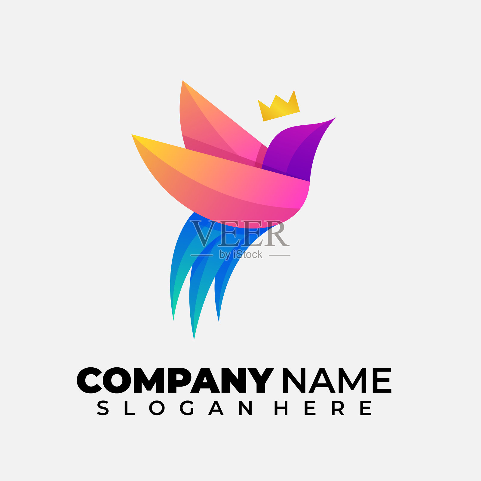 鸟标志彩色设计说明符号插画图片素材