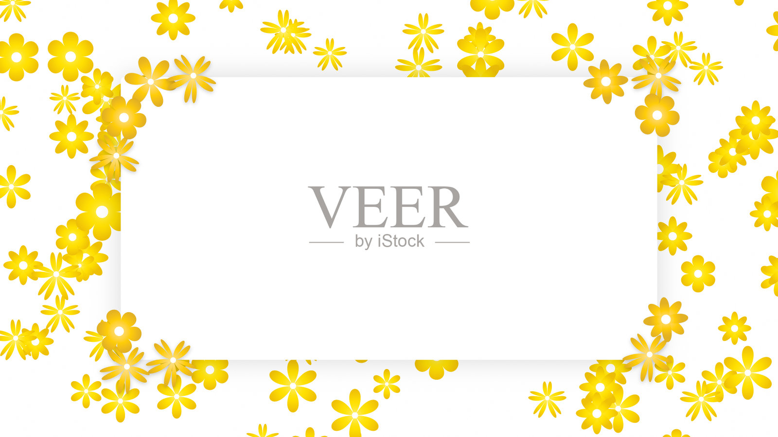 水彩矢量框架与绿色的森林树叶和花朵。花卉插图的问候，壁纸，邀请，婚礼文具，时尚，背景插画图片素材