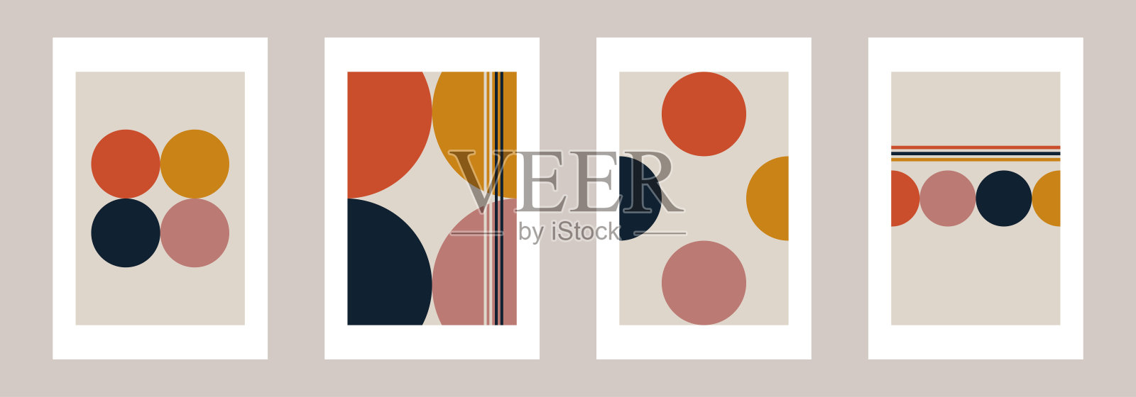 可打印包豪斯家居装饰插画图片素材