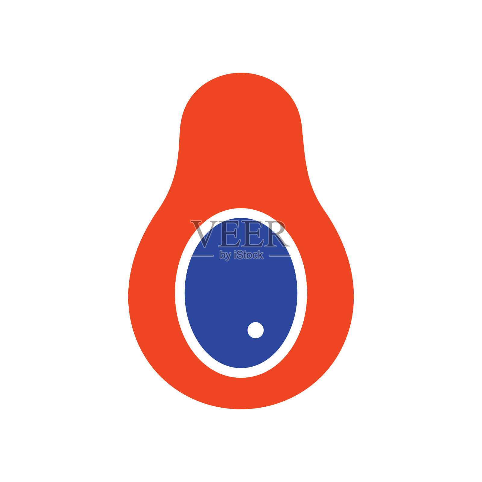 鳄梨热带水果矢量字形图标插画图片素材