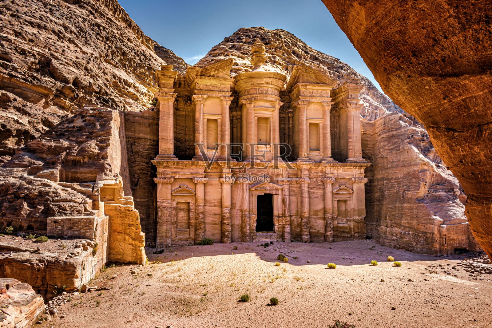 约旦佩特拉修道院美景照片摄影图片