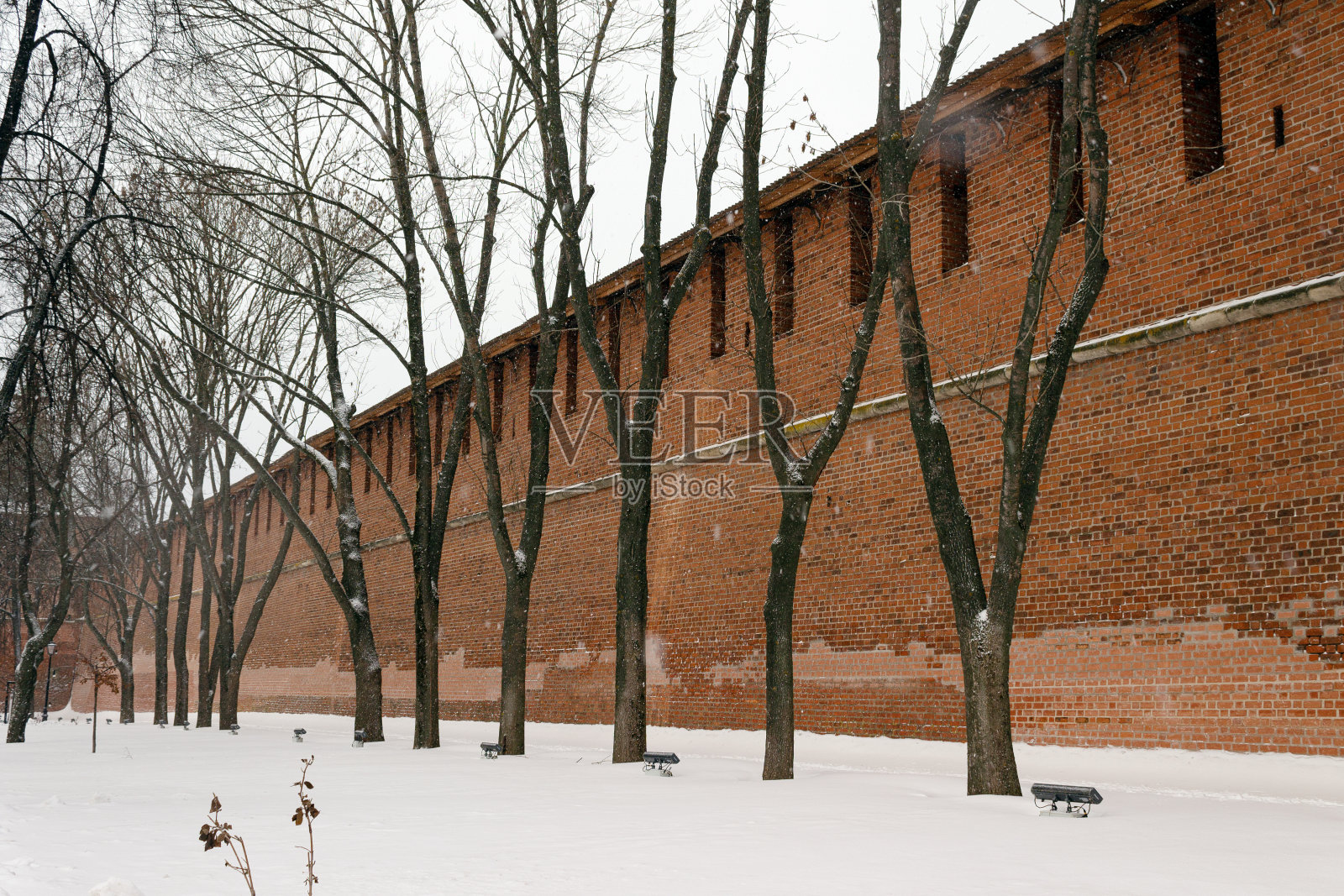 老，克里姆林宫，红砖墙照片摄影图片