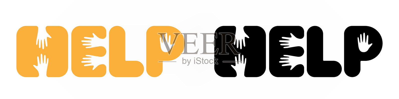 用手帮助刻字塑造插图插画图片素材