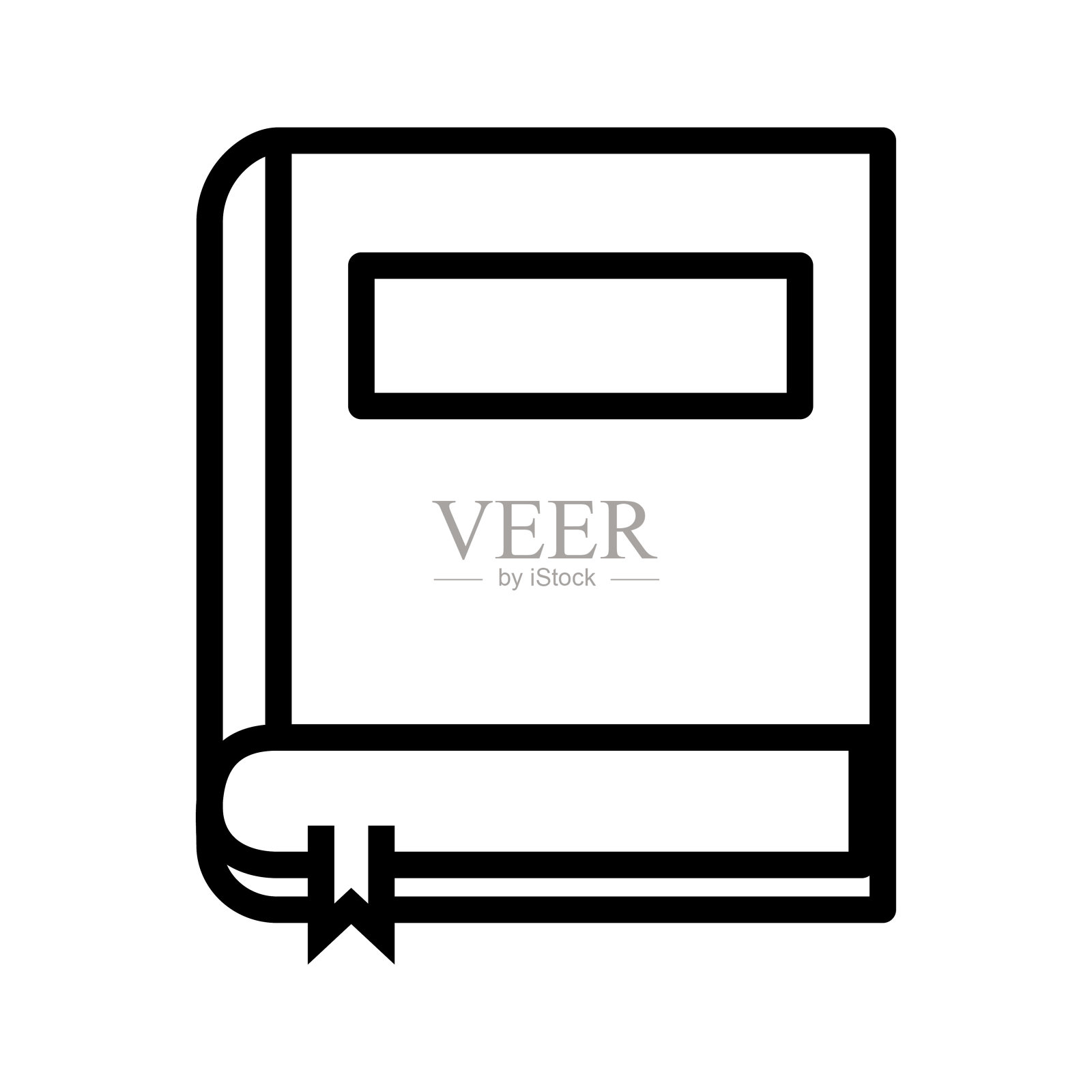 书的图标。线性符号。图标素材