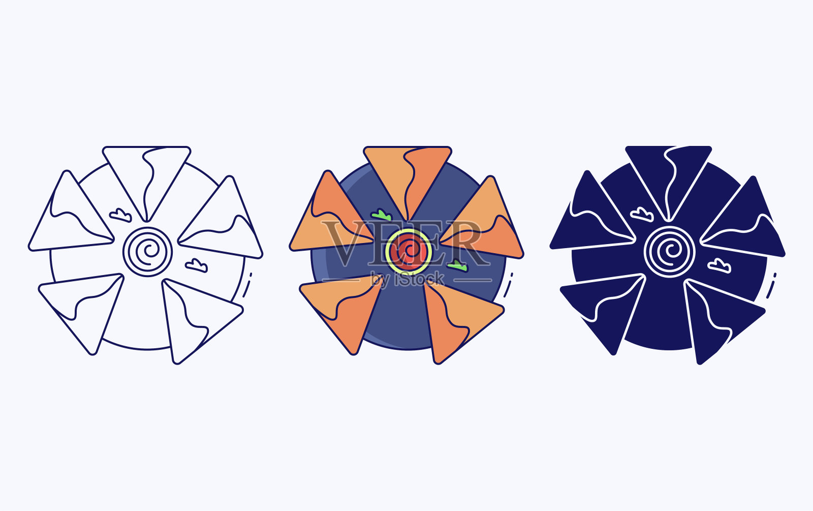 萨莫萨美食的象征插画图片素材