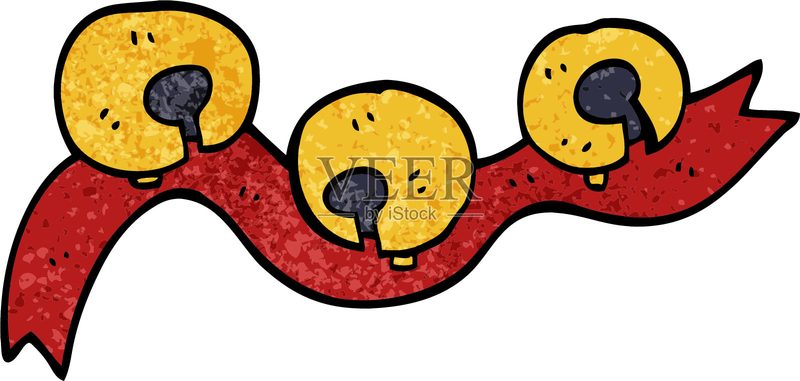 卡通涂鸦圣诞铃铛插画图片素材