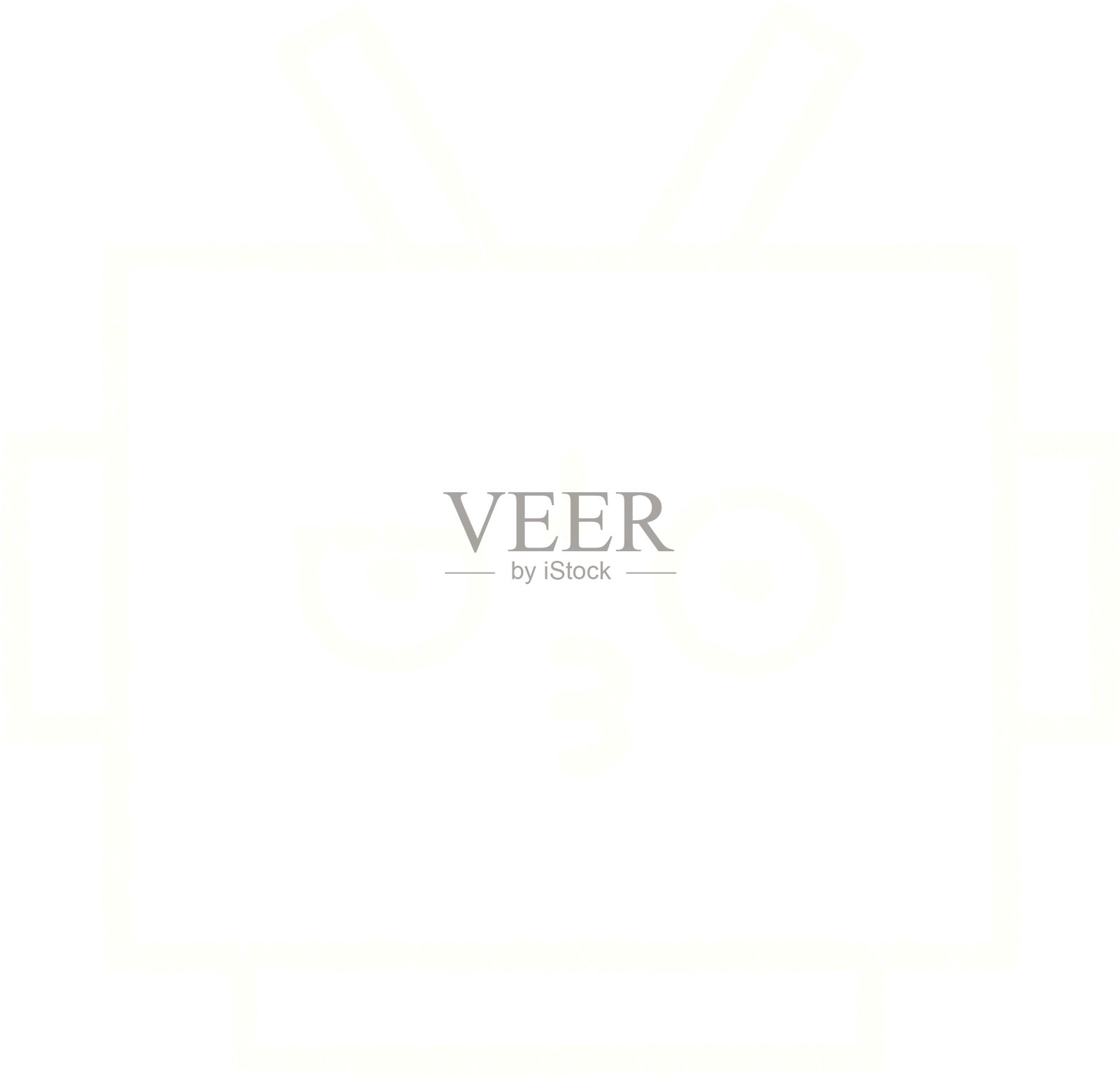 机器人粉笔画插画图片素材