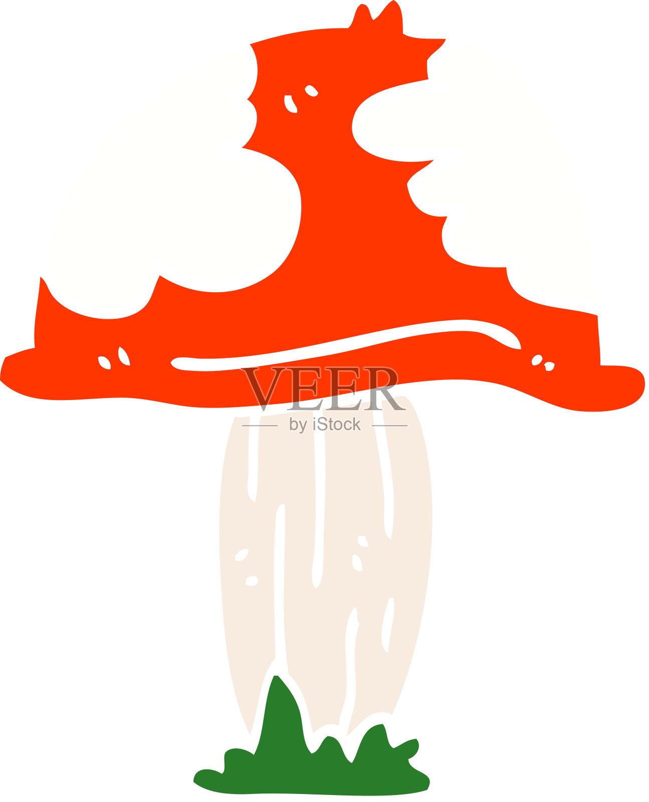 卡通涂鸦有毒毒菌插画图片素材