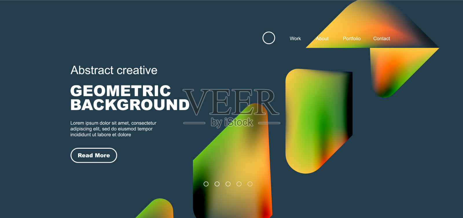 带有流动渐变颜色的液体形状插画图片素材