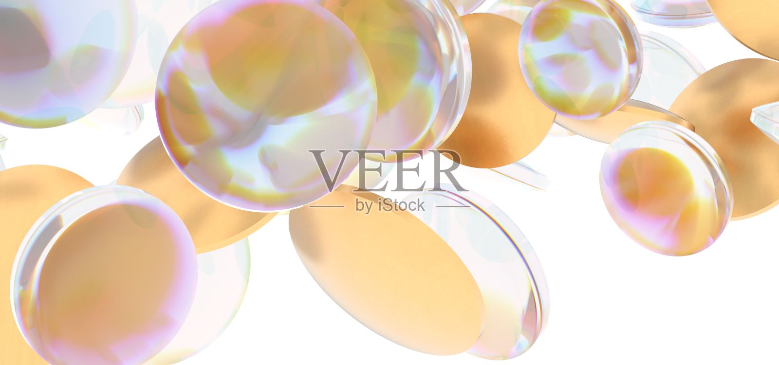 透明的维生素药丸孤立在一个空的白色背景照片摄影图片