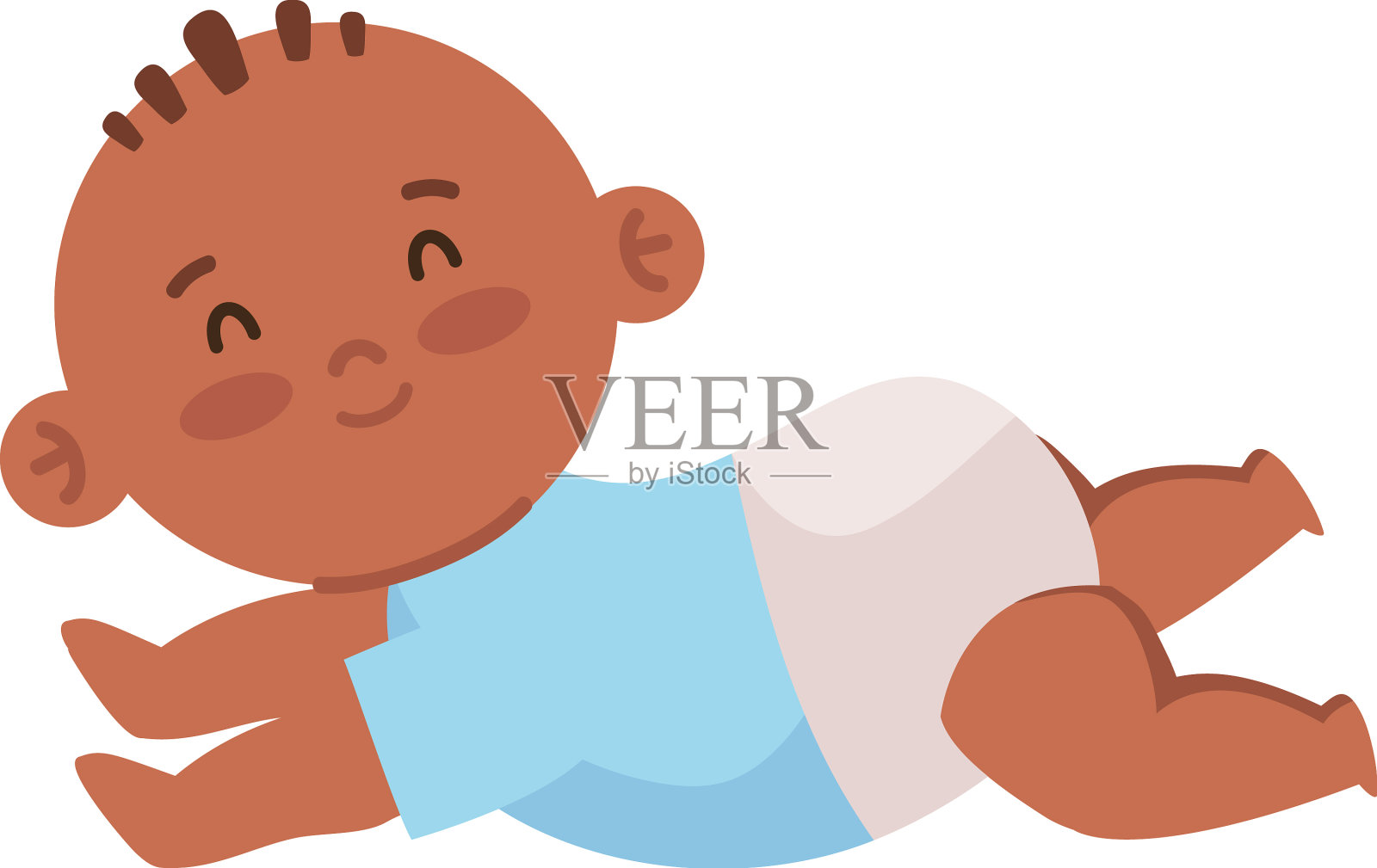 非洲小婴儿躺着设计元素图片