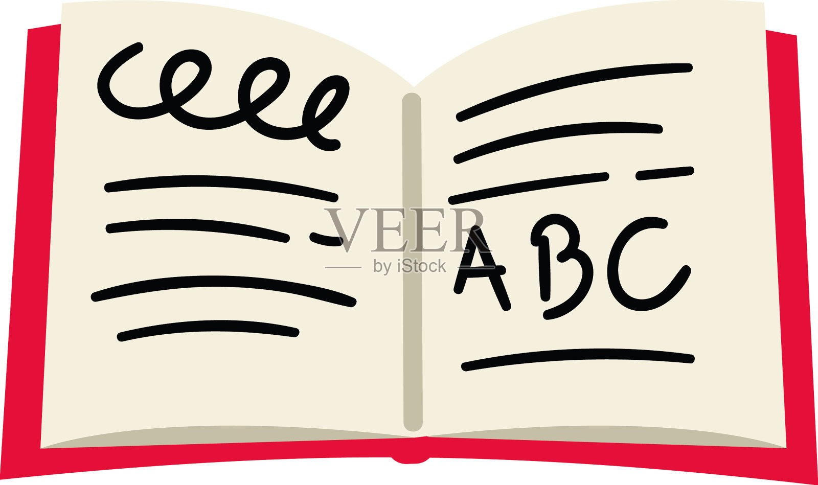 带字母表的课本设计元素图片