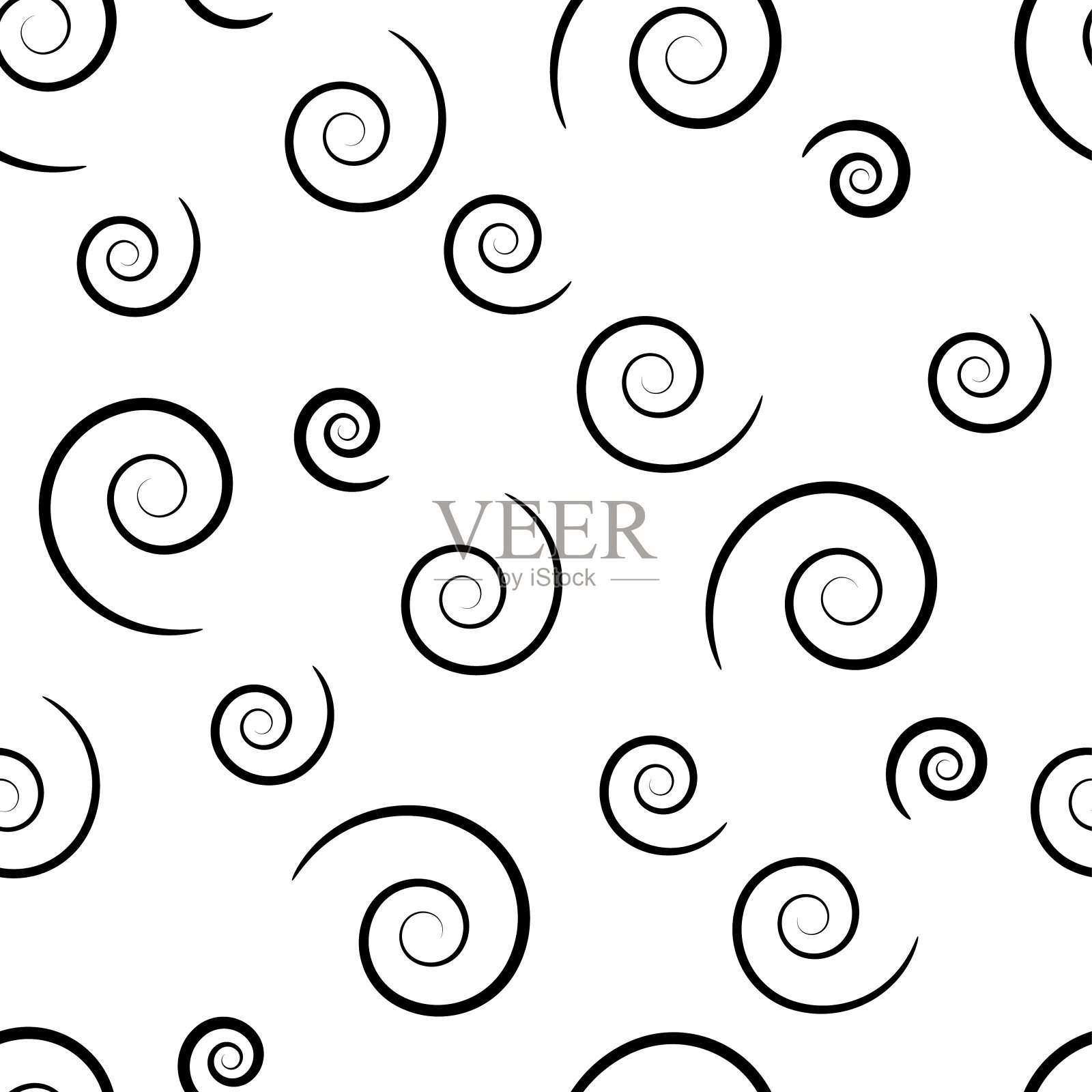 无缝黑白图案插画图片素材