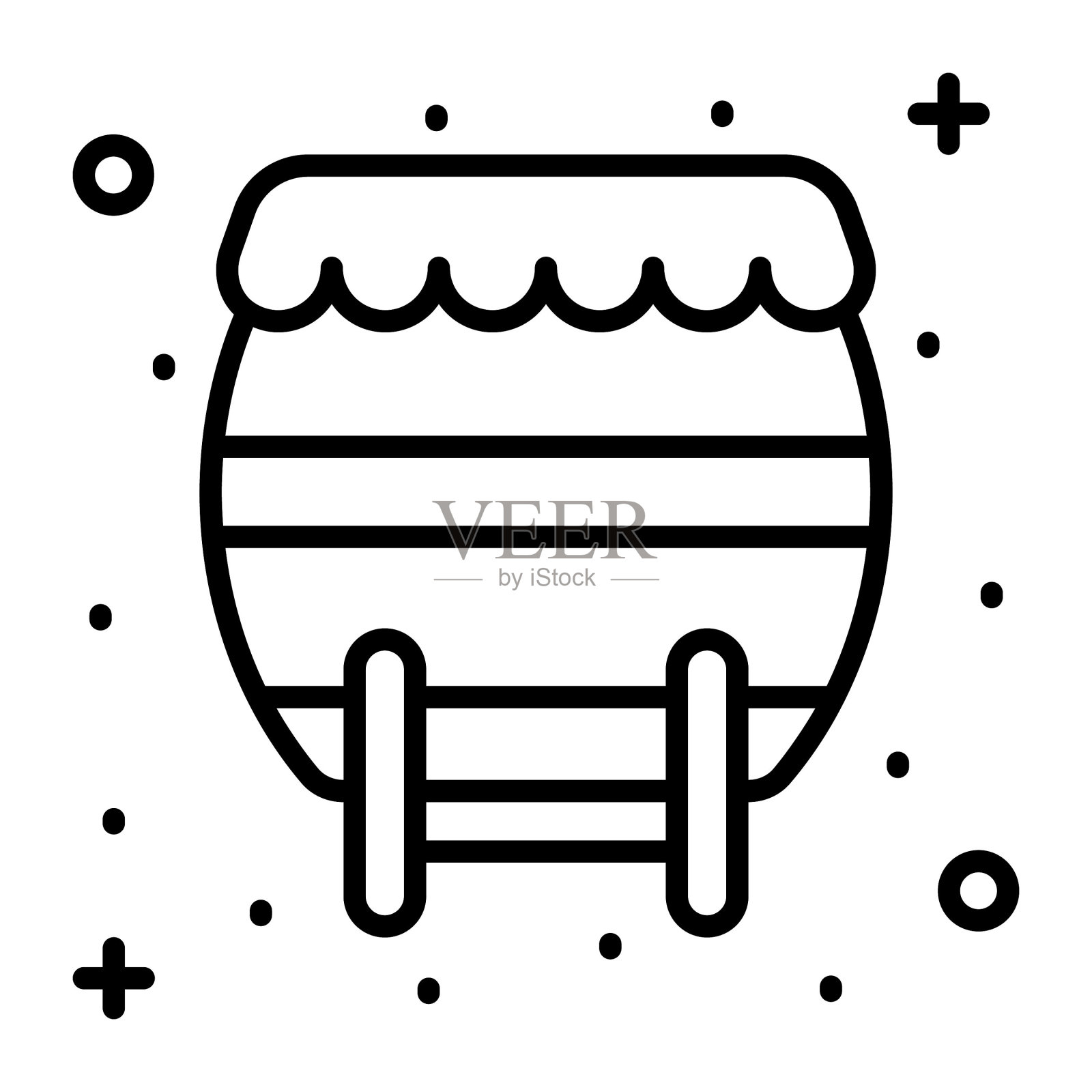 音乐鼓矢量设计在现代和潮流的风格插画图片素材