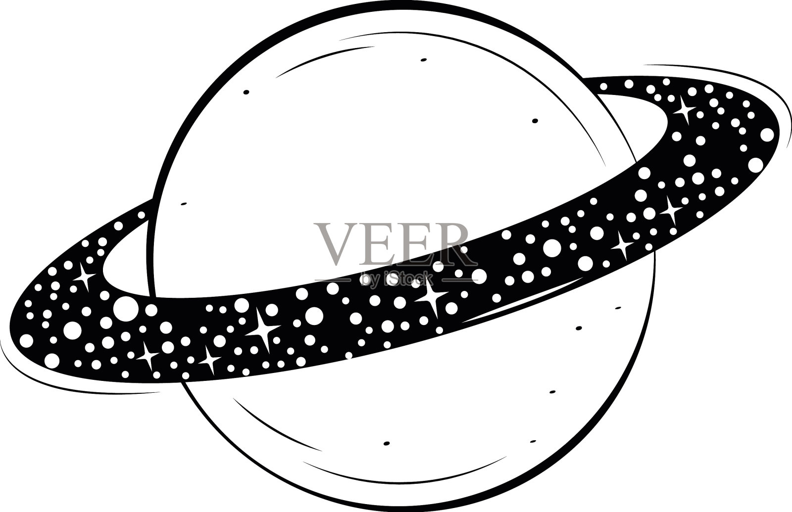 超现实的土星设计插画图片素材