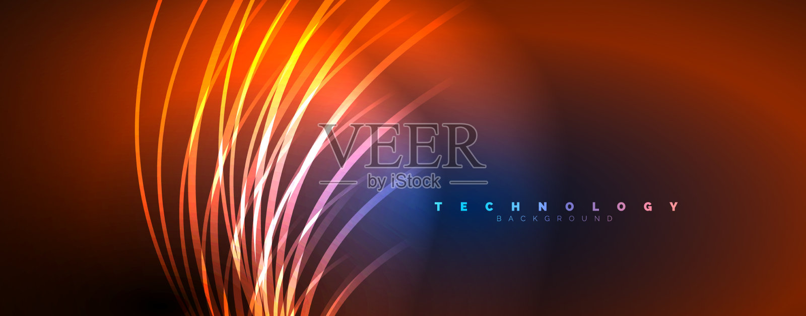 光束霓虹灯线条抽象的背景插画图片素材