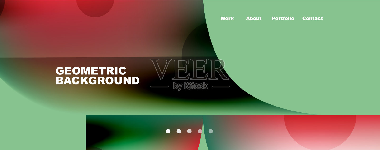 金属光泽的流体颜色与几何插画图片素材