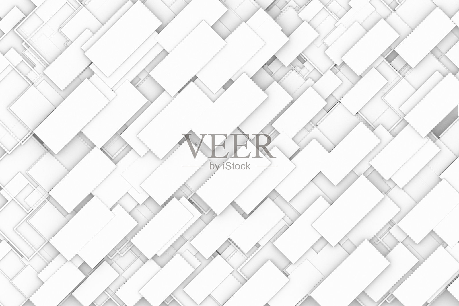 三维插图抽象的白色几何现代形状的背景背景纹理壁纸和模板。照片摄影图片