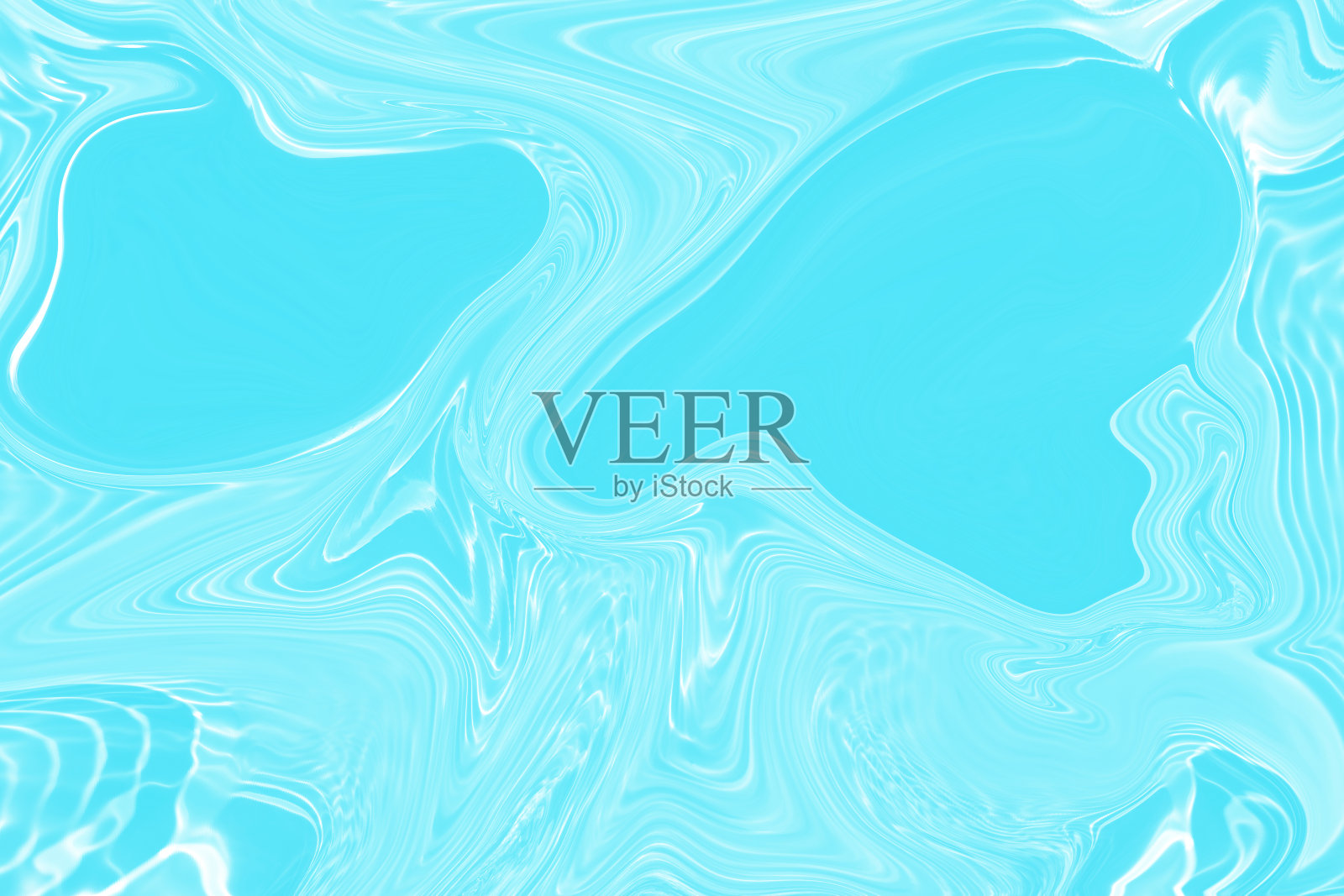 离焦模糊透明蓝色颜色清晰平静的水面纹理与飞溅和气泡。潮流抽象的自然背景。水波在阳光下带有焦散。碧水浪花闪闪发光照片摄影图片