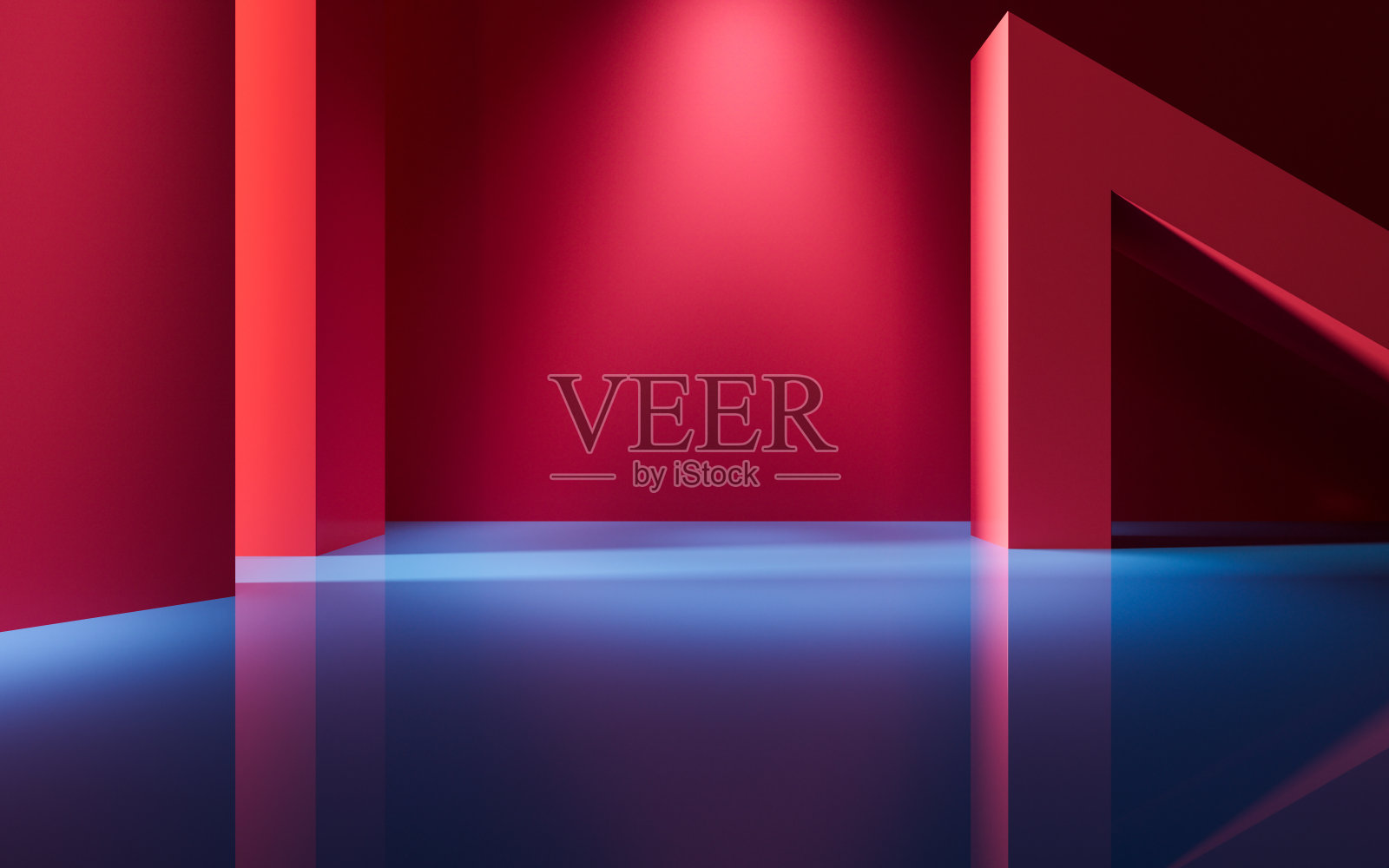 抽象几何内部结构，三维渲染。照片摄影图片