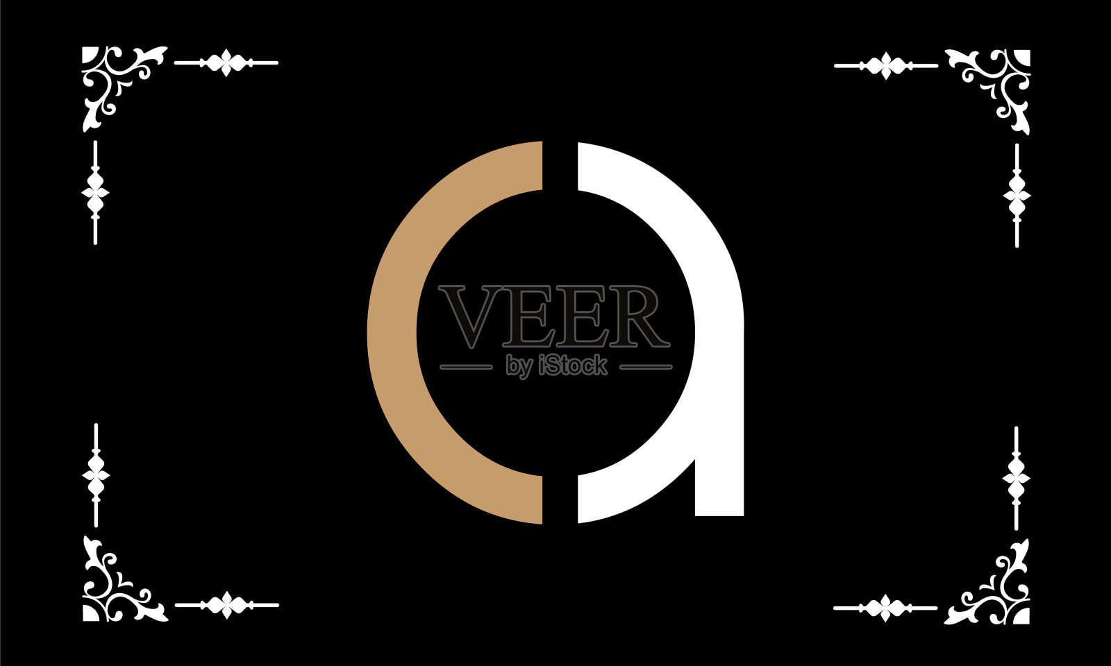 CA, AC抽象字母标志字母组合插画图片素材