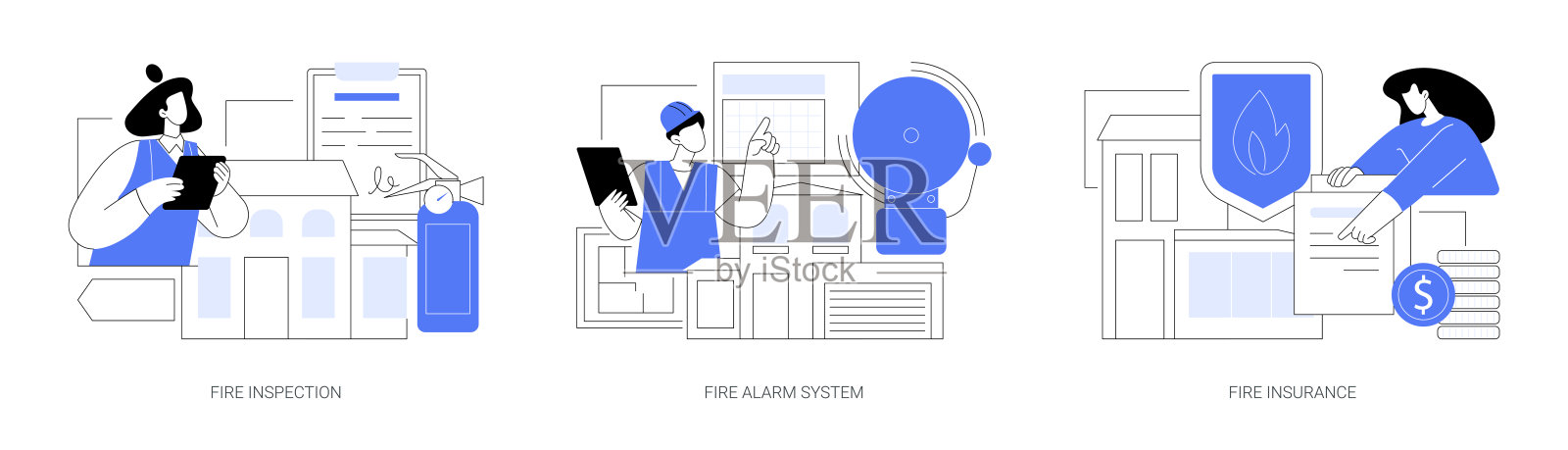 防火抽象概念矢量插图。插画图片素材