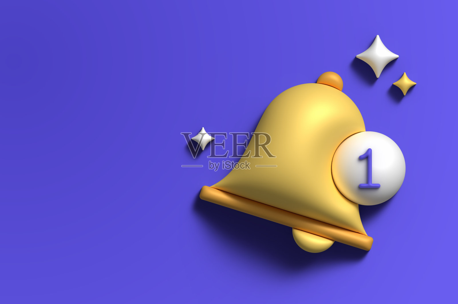 通知铃声警报订阅3D符号插画图片素材