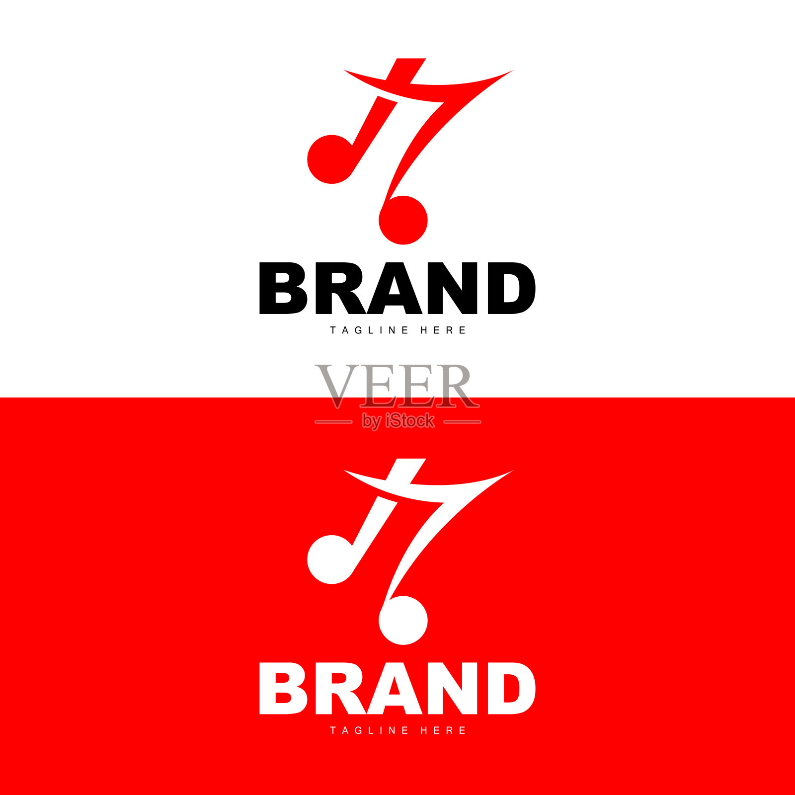 简单的音乐节奏标志，音符歌曲的音调矢量设计插画图片素材