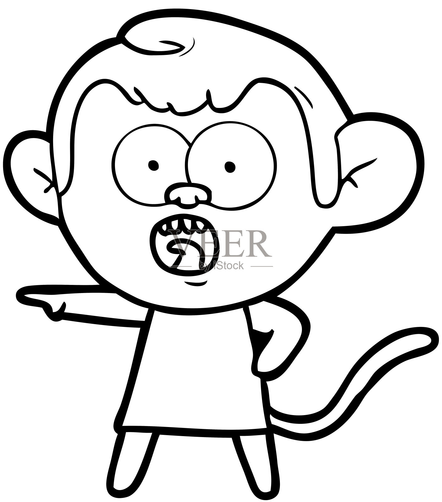 卡通电击猴设计元素图片