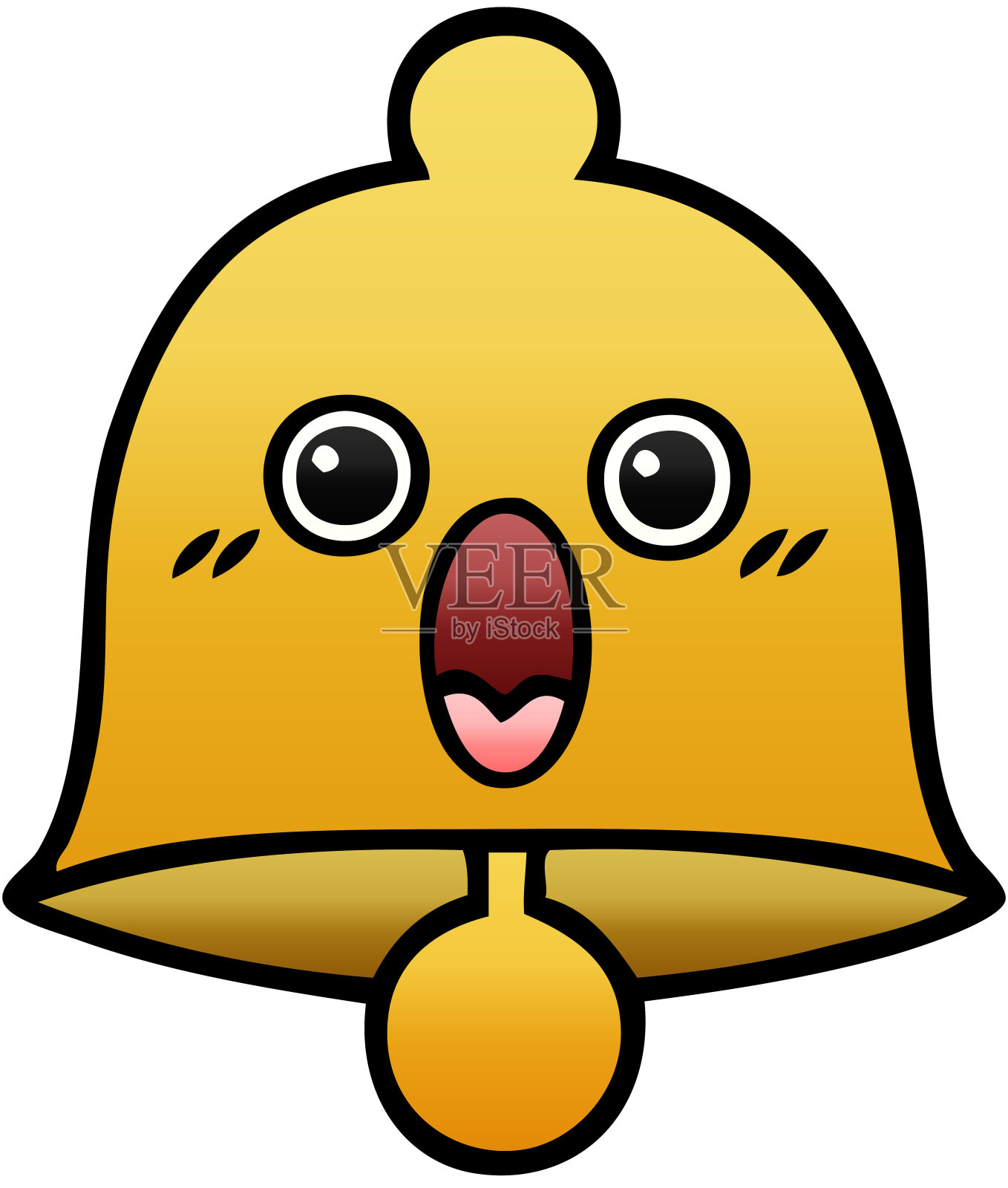 渐变阴影卡通钟插画图片素材