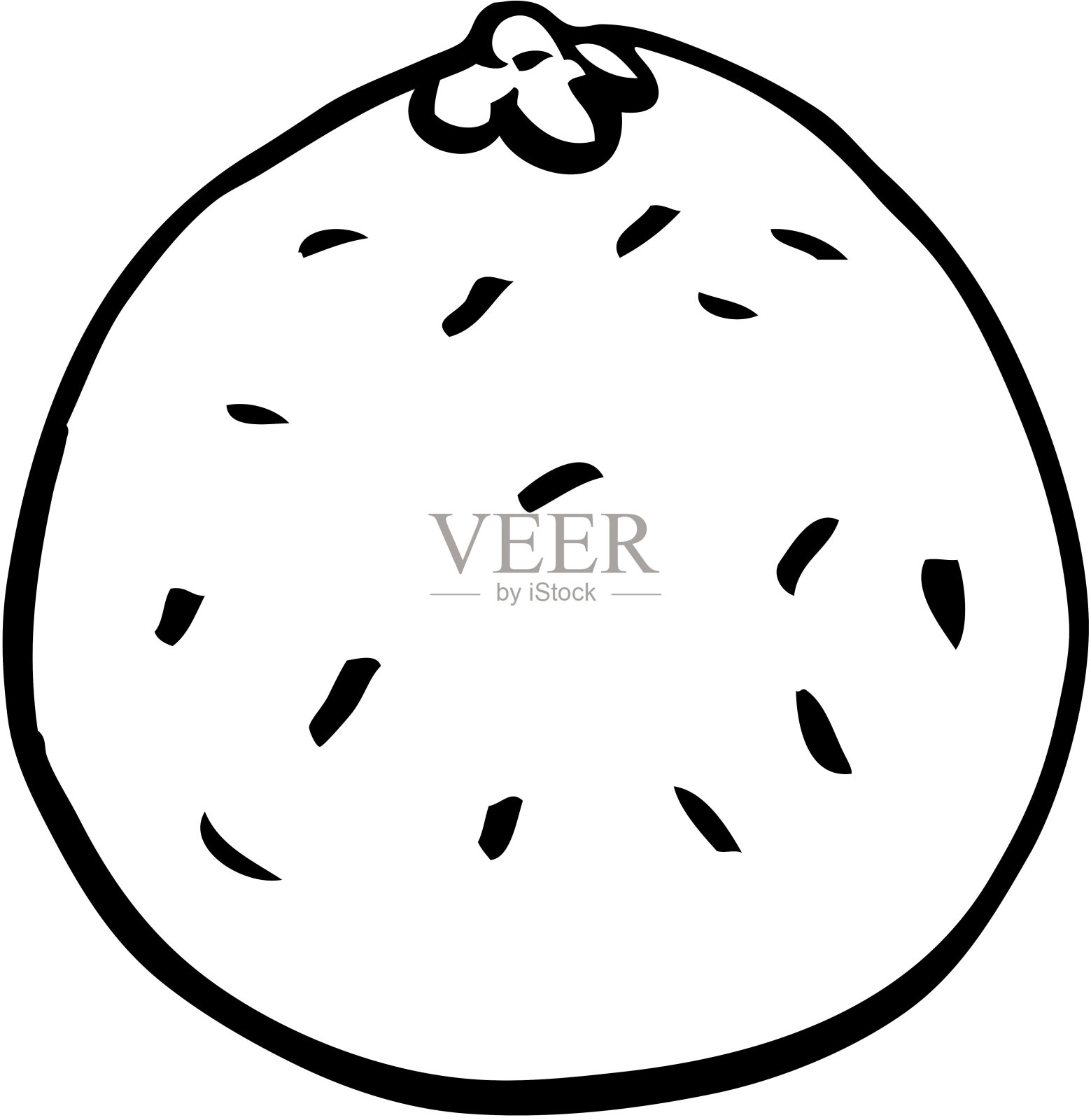 线条画卡通番茄插画图片素材