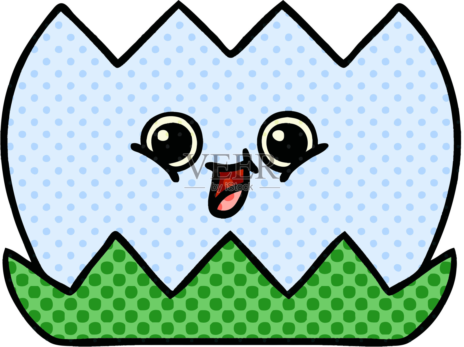 漫画书风格的睡莲漫画设计元素图片