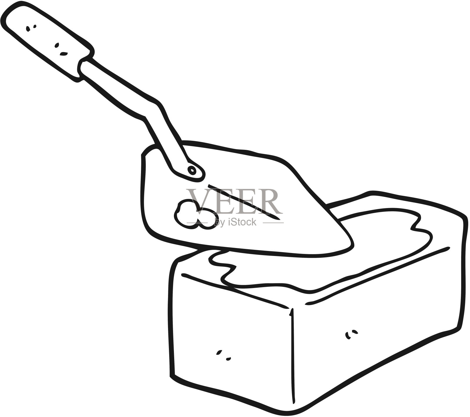 卡通砌砖插画图片素材