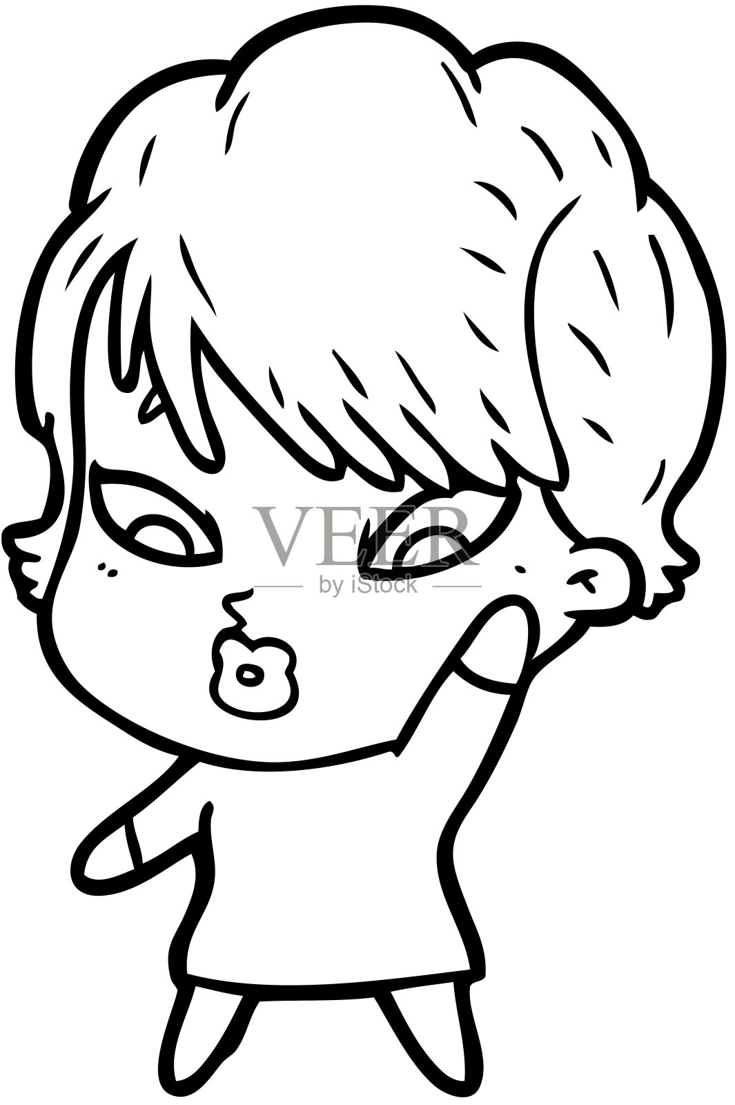 卡通的女人插画图片素材