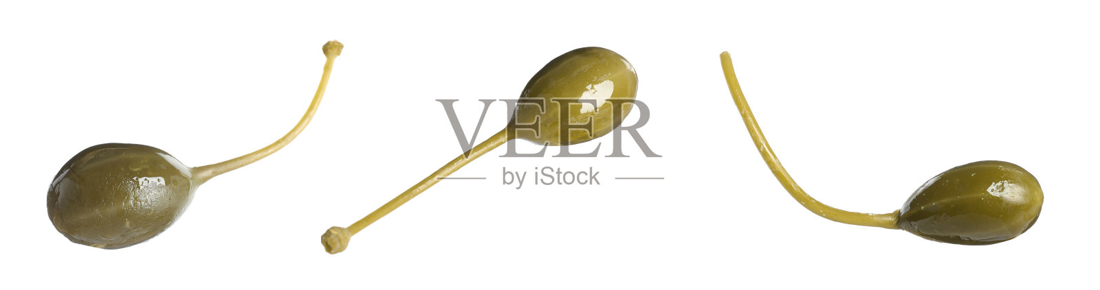 白色背景上放着腌酸豆。旗帜设计照片摄影图片