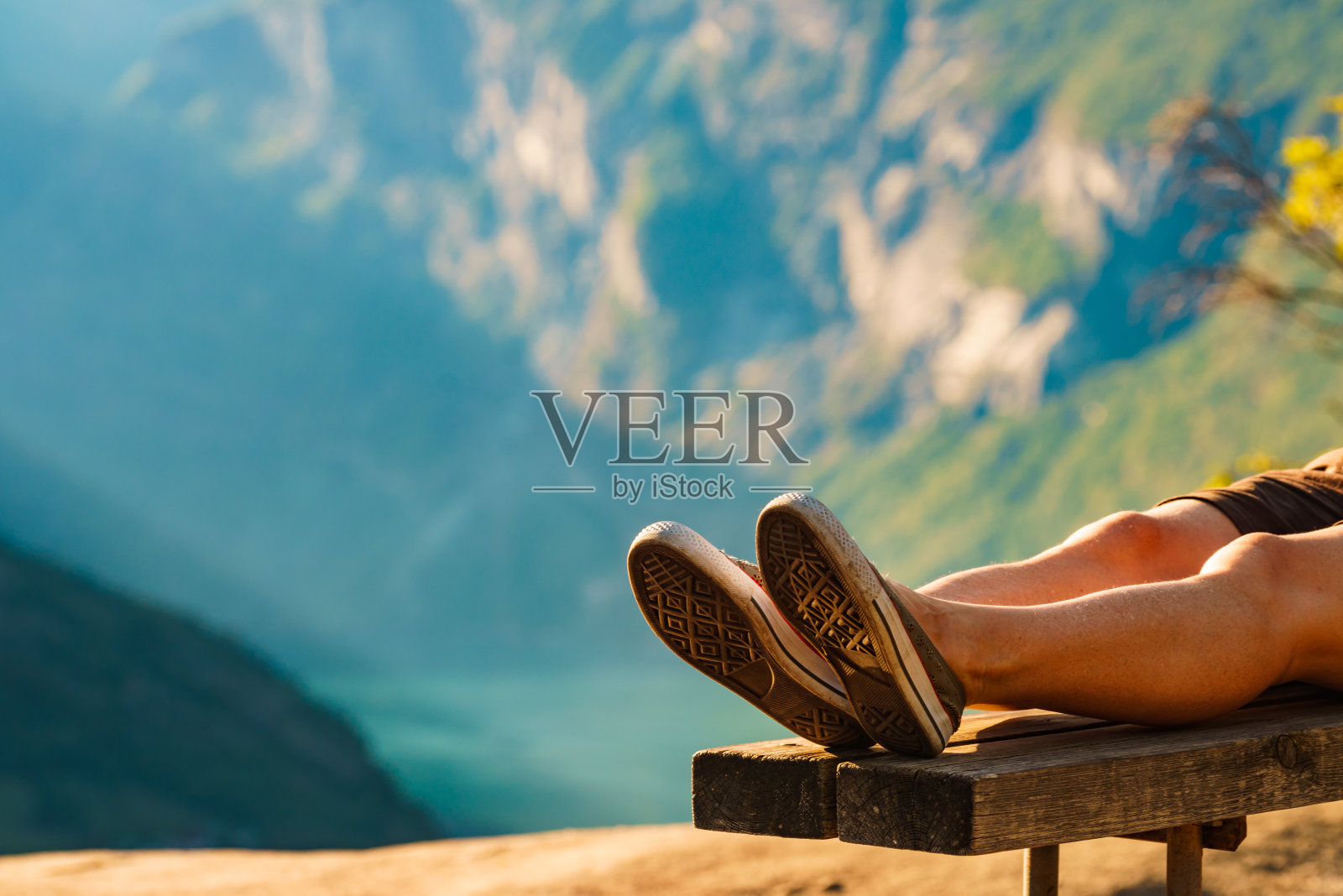 游客在挪威观光照片摄影图片