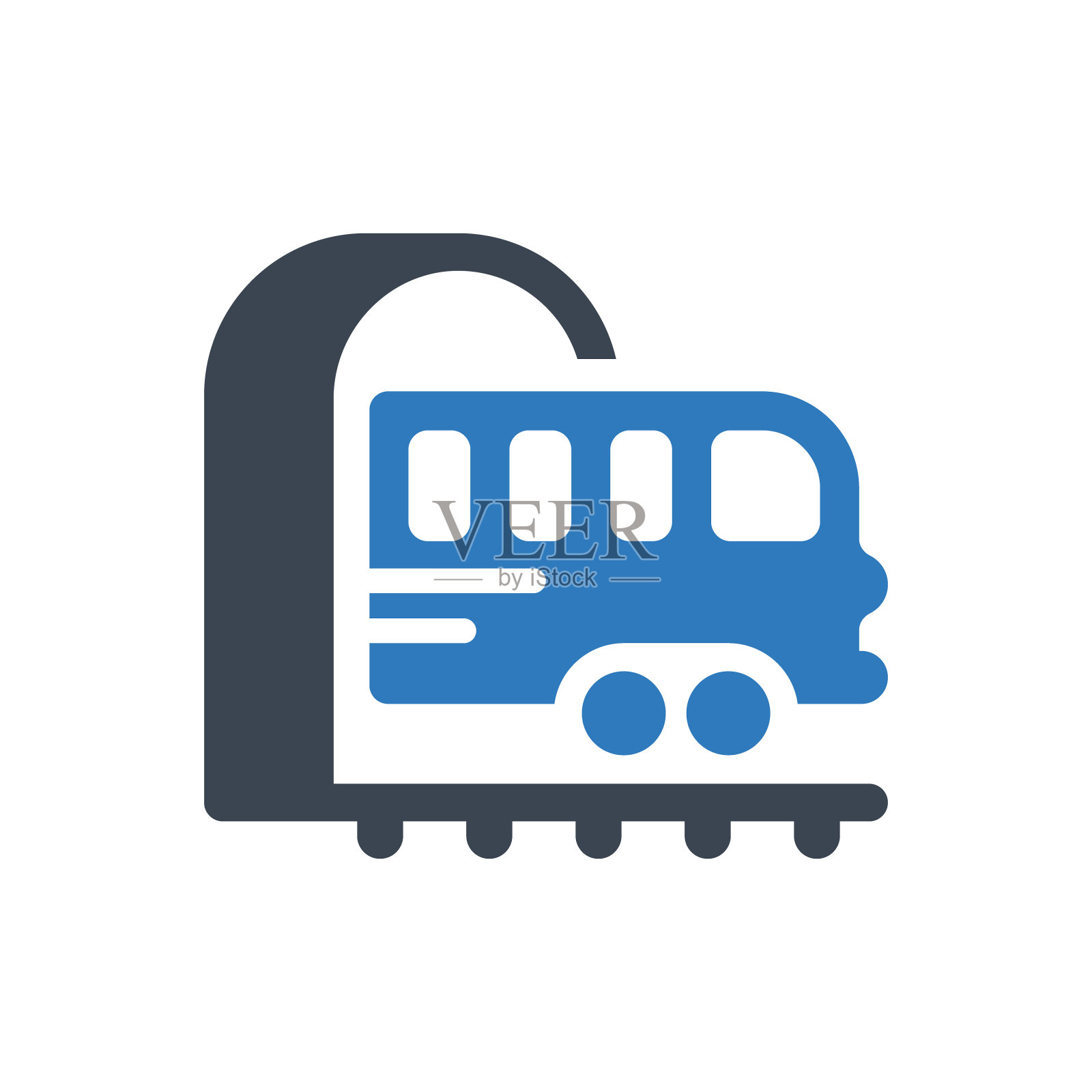 客运列车图标插画图片素材