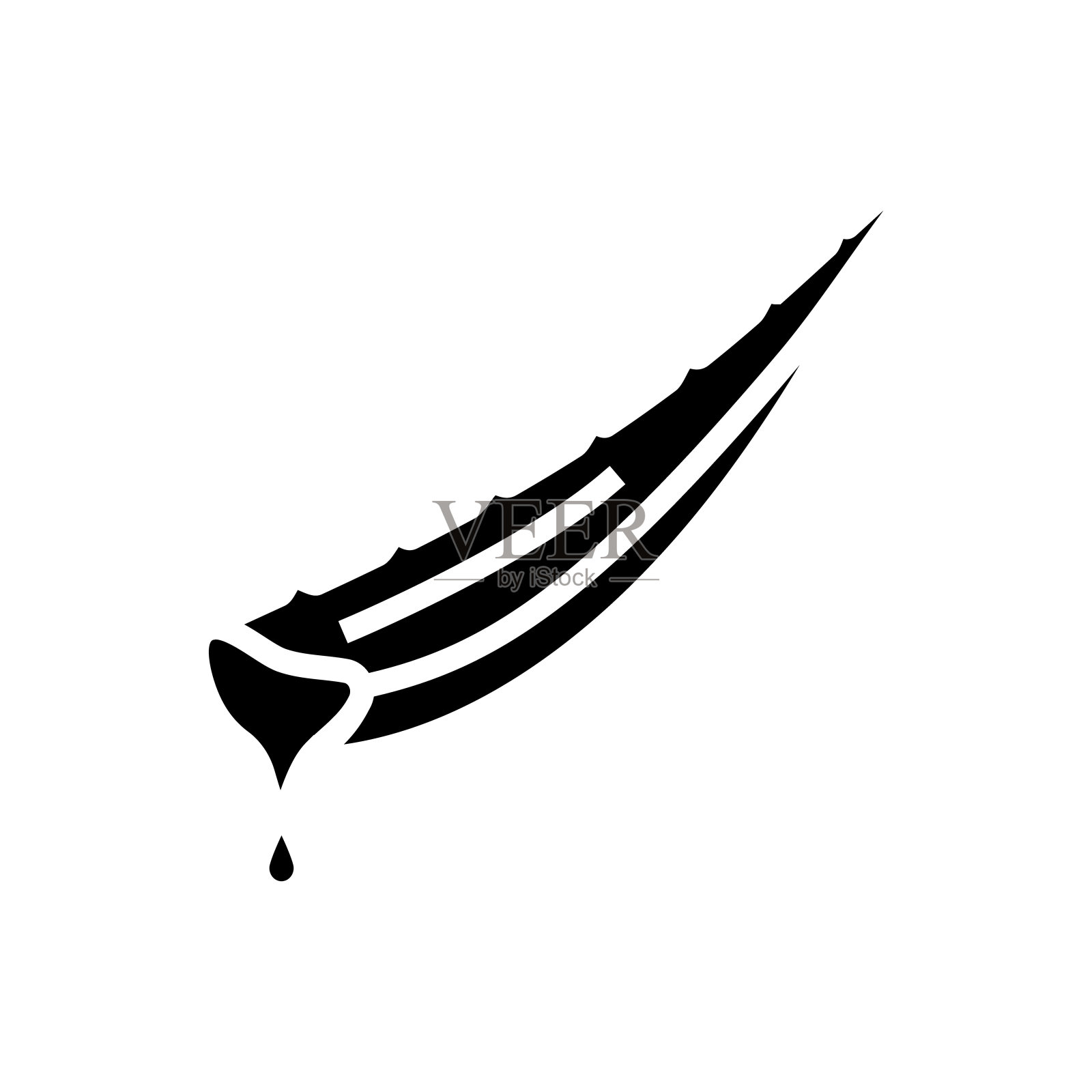 护理芦荟字形图标矢量插图插画图片素材