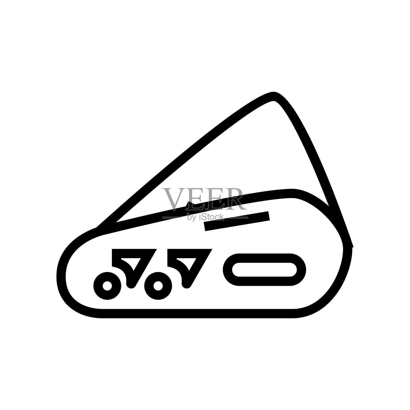 包羽毛球线图标矢量插图插画图片素材