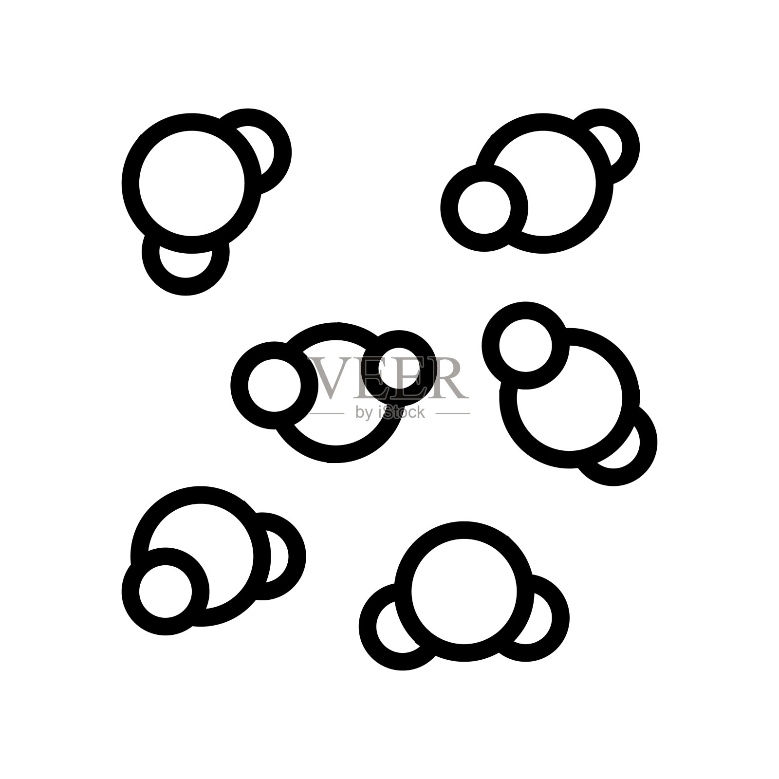 气体化学线图标矢量说明插画图片素材