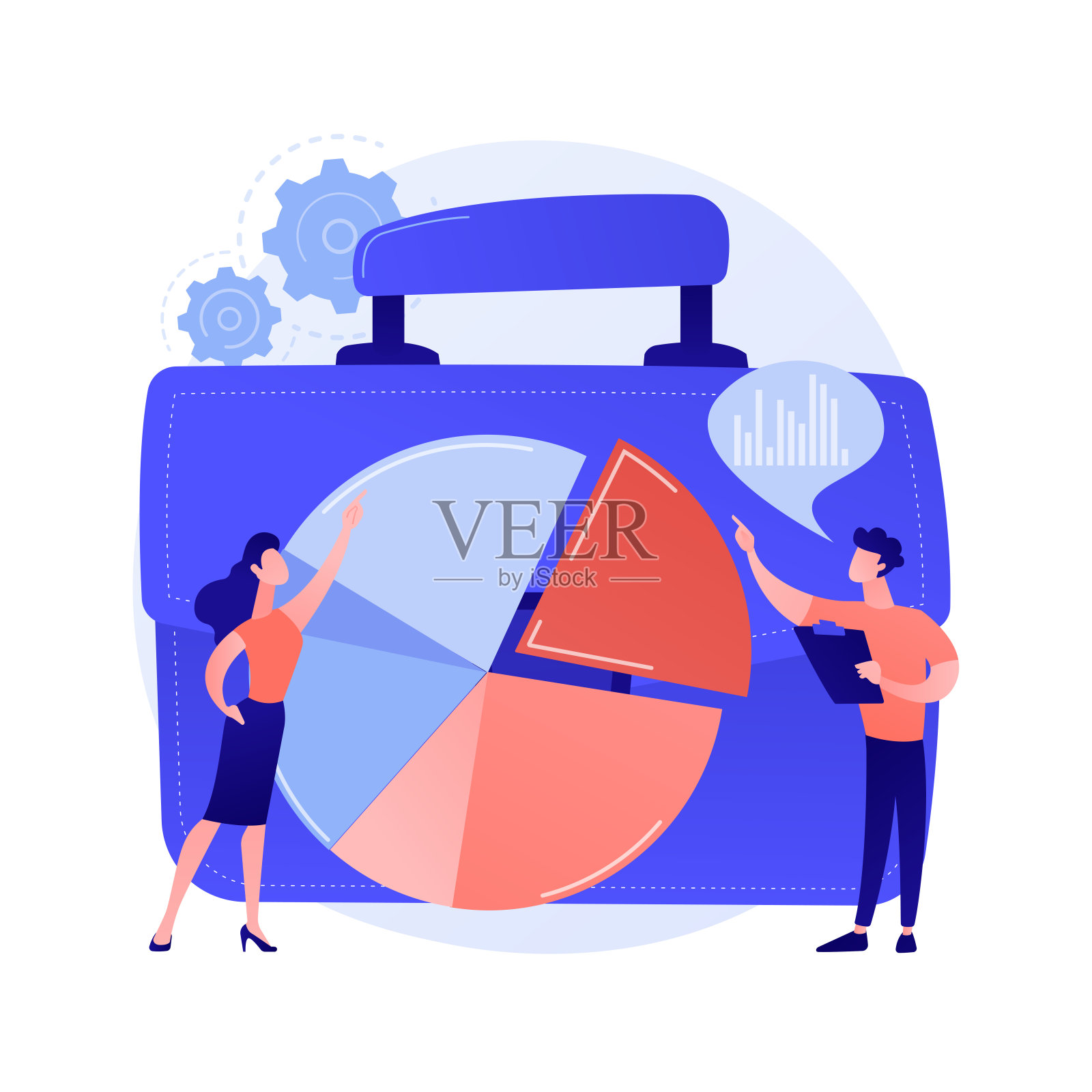 市场趋势分析矢量概念隐喻插画图片素材