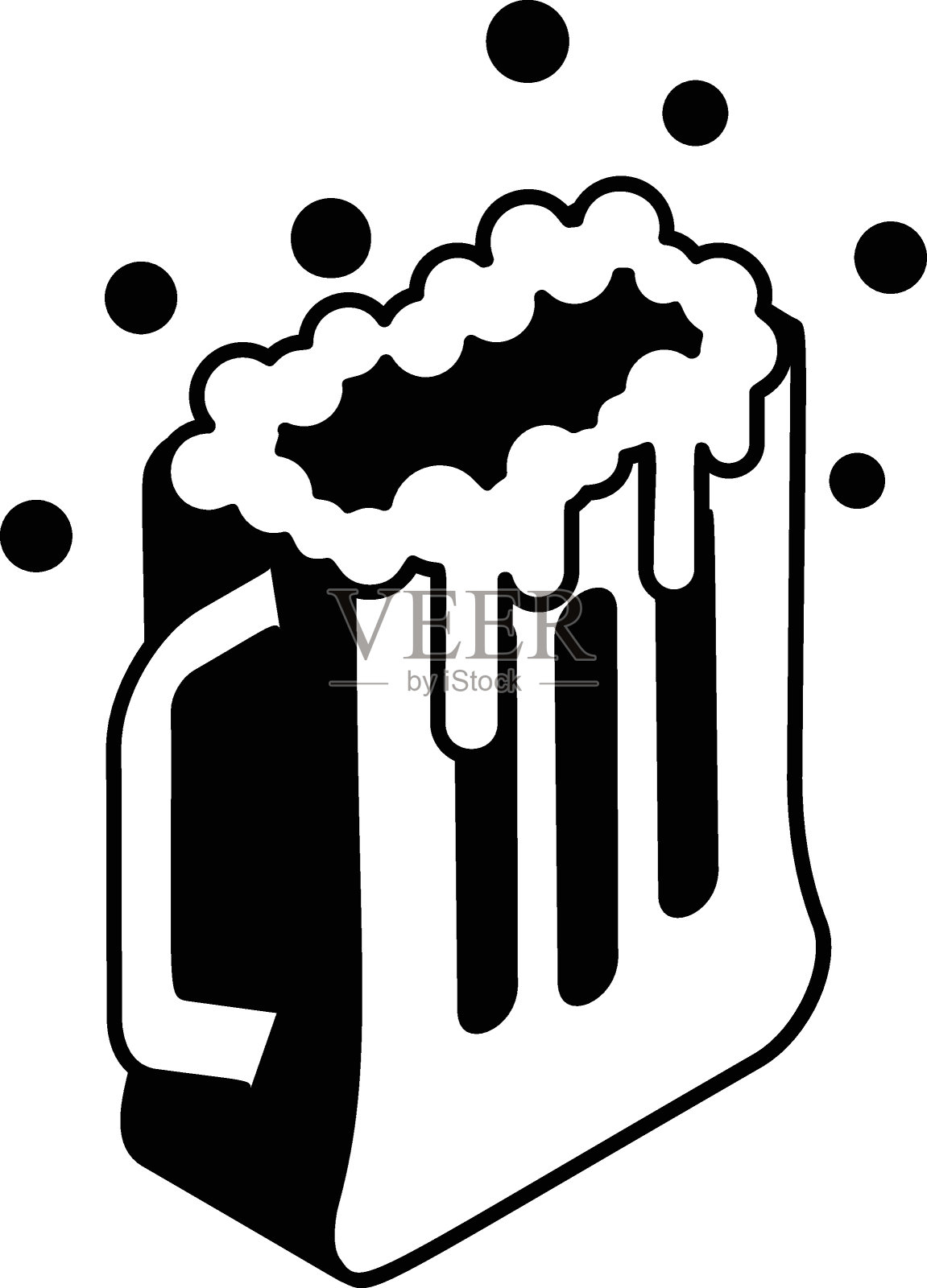 啤酒杯概念矢量等距图标设计，冬季活动符号，最冷的天气标志，雪和霜冻股票插图插画图片素材