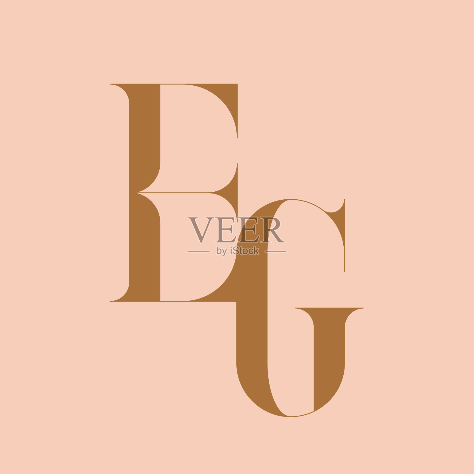 EG字母标志。大写字母g，字母e签名图标。奢华风格的字母首字母。插画图片素材