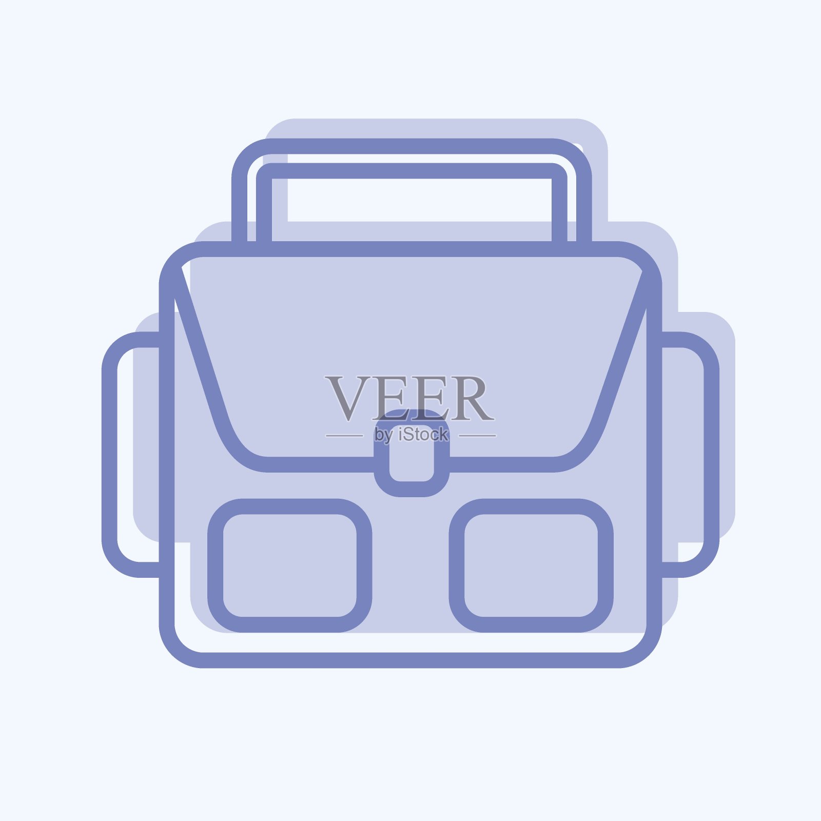 Icon摄影包。与摄影符号相关。双调风格。设计简单，可编辑。简单的说明插画图片素材