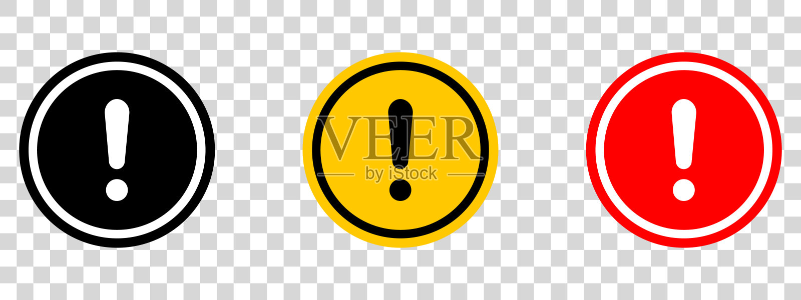 设置警告标志。感叹号插画图片素材