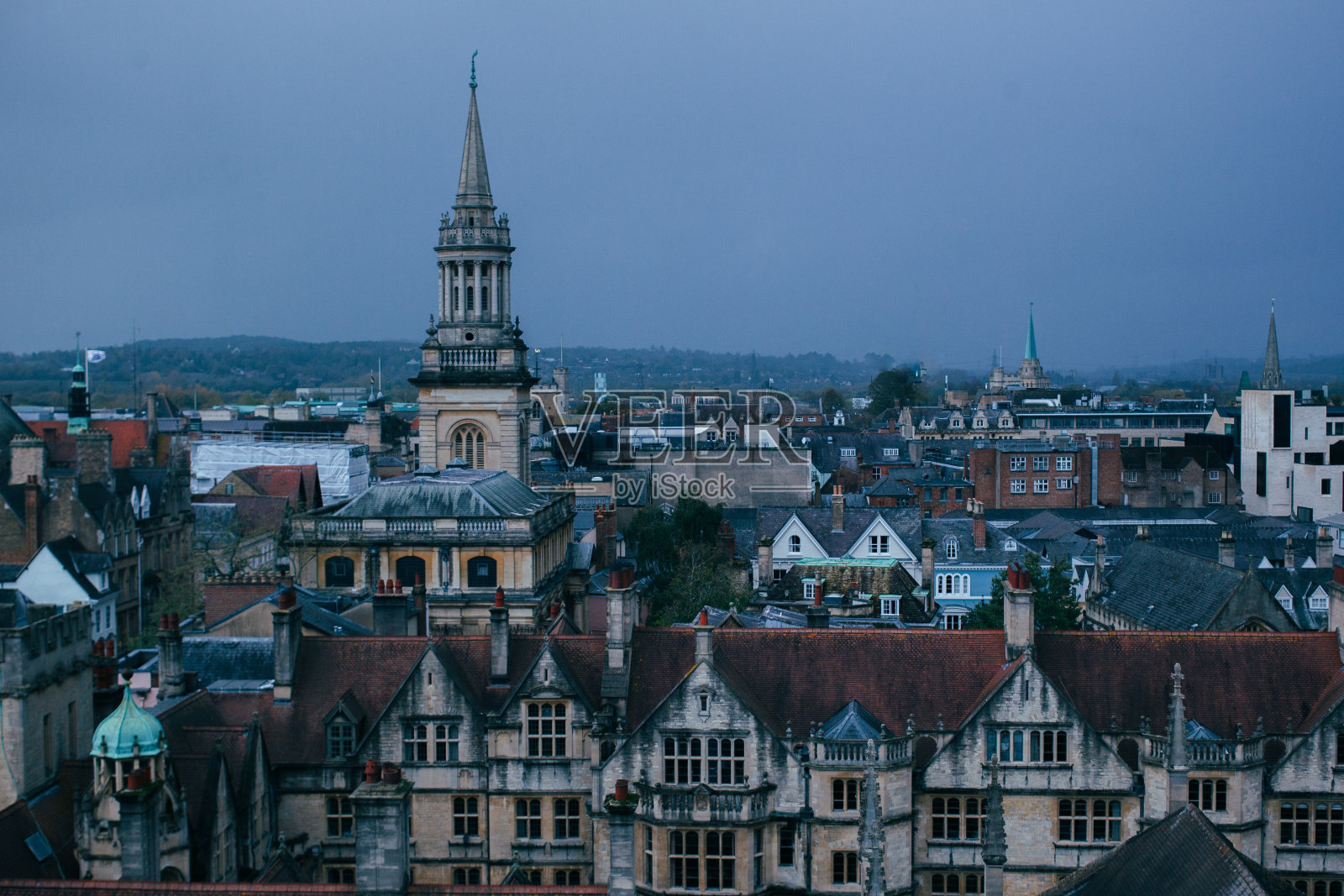 鸟瞰英国牛津城照片摄影图片