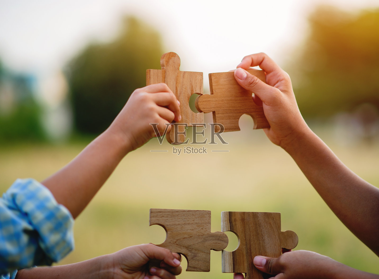 拼图团队合作概念照片摄影图片