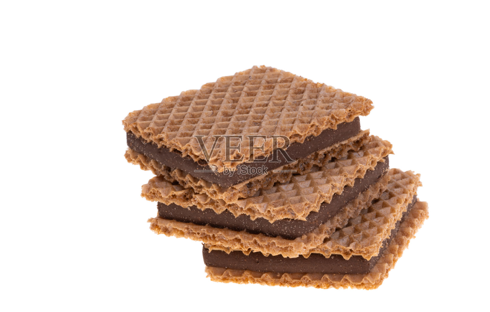 孤立的方形巧克力薄饼照片摄影图片