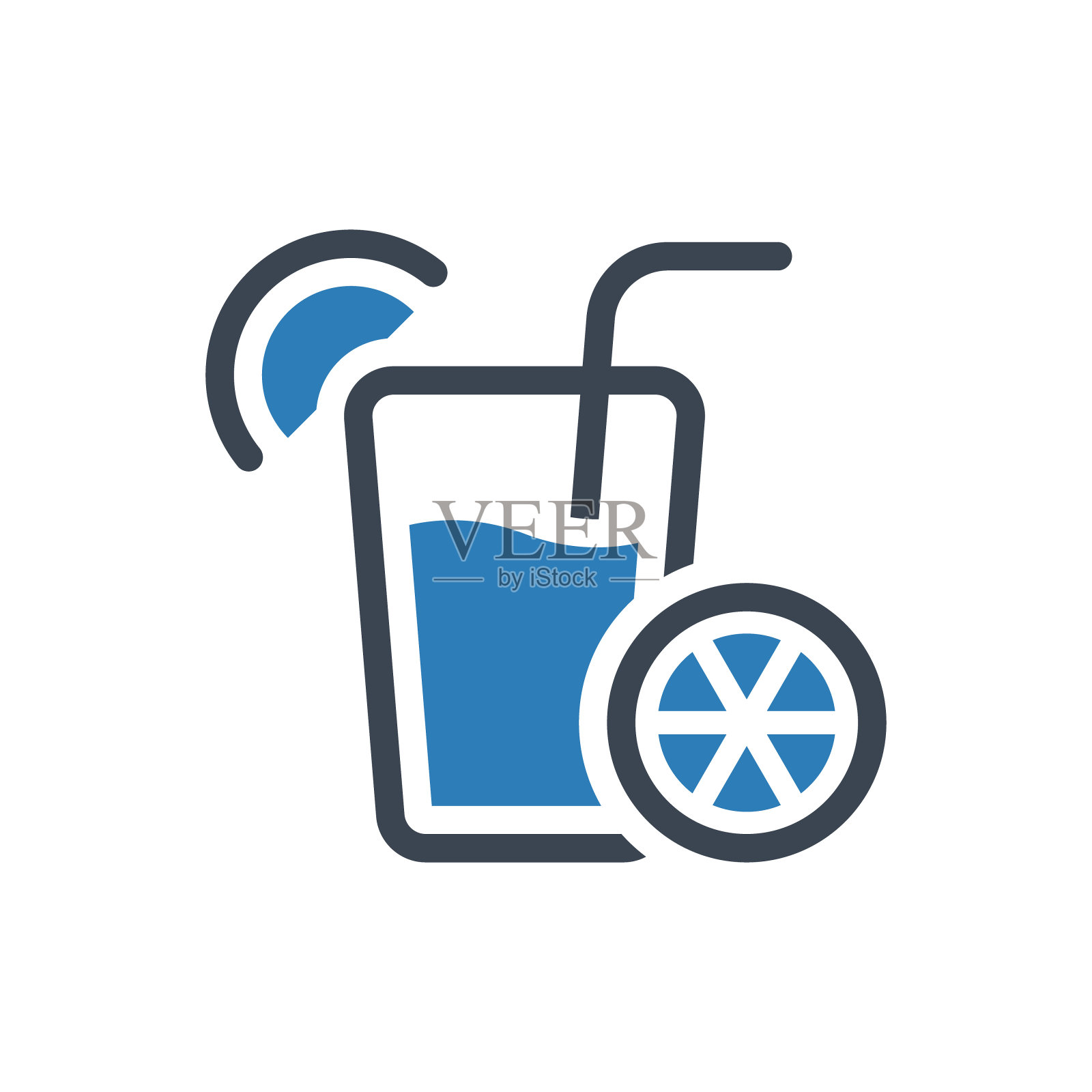 鲜榨果汁图标插画图片素材