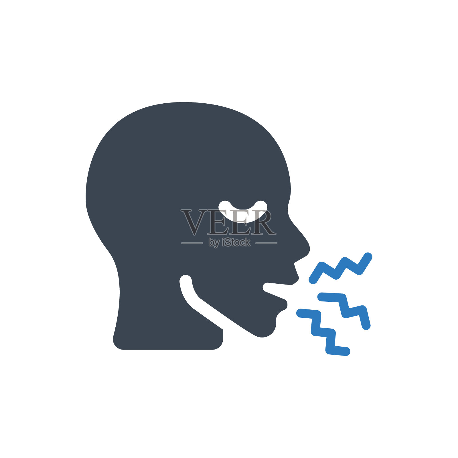 咳嗽图标插画图片素材